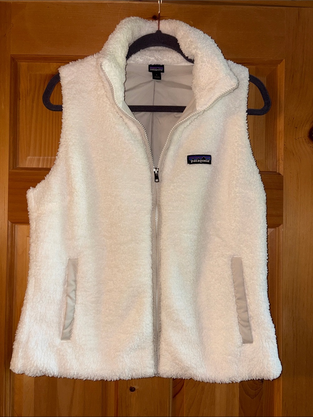 Patagonia White Sherpa Fleece Vest